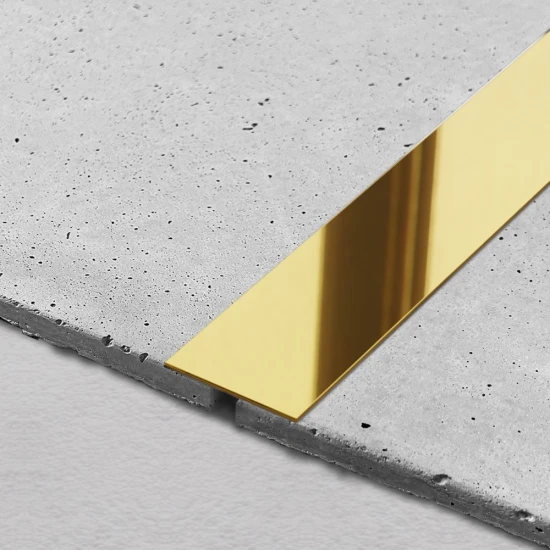 Platbanda inox auriu lucios 50 mm x 0.6 mm x 2700 mm