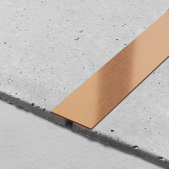 Platbanda inox cupru periat 50 mm x 2700 mm x 0.6 mm, profil decorativ