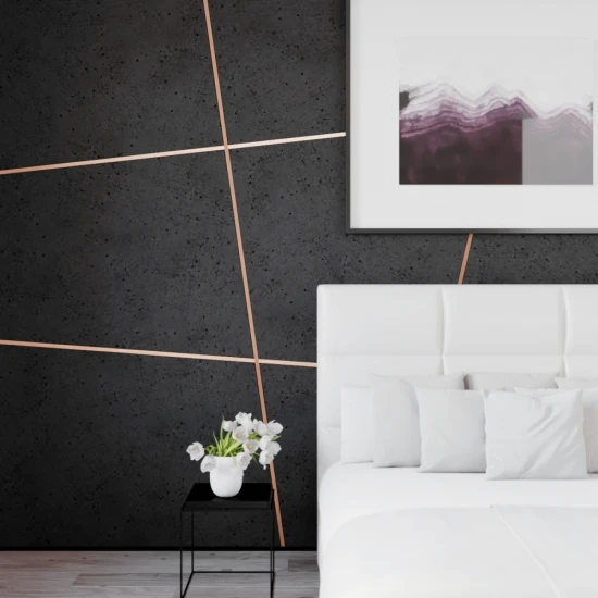 Platbanda inox cupru periat 50 mm x 2700 mm x 0.6 mm, profil decorativ