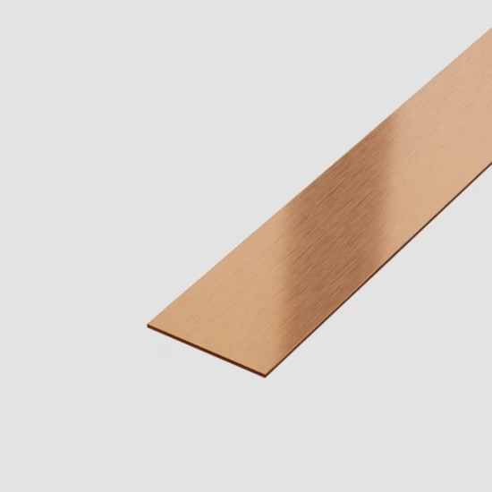 Platbanda inox cupru periat 50 mm x 2700 mm x 0.6 mm, profil decorativ