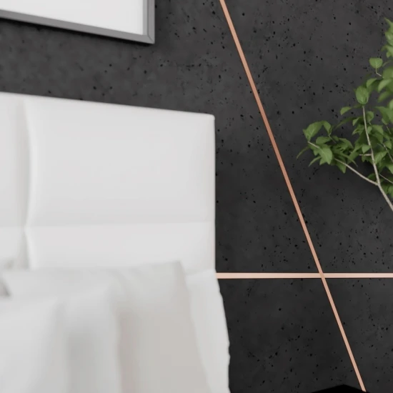 Platbanda inox cupru periat 50 mm x 2700 mm x 0.6 mm, profil decorativ