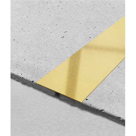 Platbanda inox aurie mat 80 mm x 0.6 mm x 2700 mm