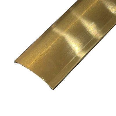 Prag de trecere inox 38 x 2700 mm auriu mat - la nivel - lipire cu adeziv