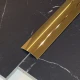 Prag de trecere inox 38 x 2700 mm auriu lucios - la nivel - lipire cu adeziv
