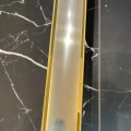 Prag de trecere inox 38 x 2700 mm auriu lucios - la nivel - lipire cu adeziv