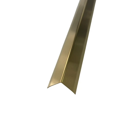 Coltar inox 20x20 mm auriu brush 2700 mm - Profil tip L tesit