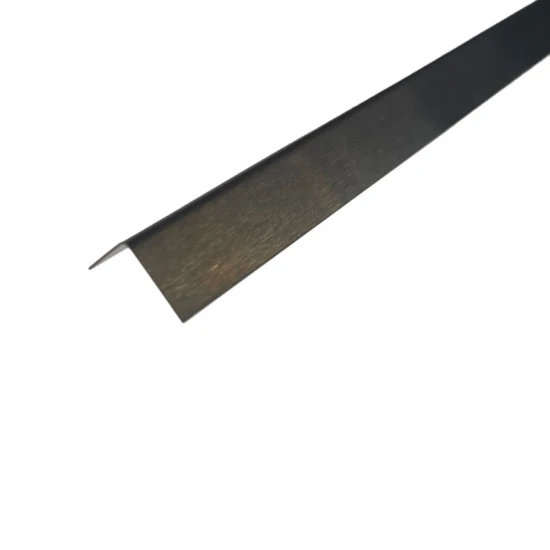Coltar inox 15x15 mm negru brush 2700 mm - Profil tip L