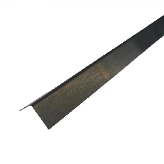 Coltar inox 15x15 mm negru brush 2700 mm - Profil tip L