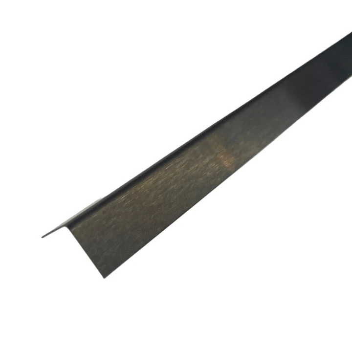 Coltar inox 15x15 mm negru brush 2700 mm - Profil tip L