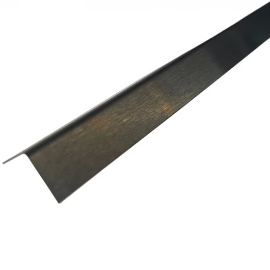 Coltar inox 15x15 mm negru brush 2700 mm - Profil tip L