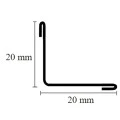 Coltar interior inox 20x20 mm auriu brush 2700 mm - Profil tip L tesit