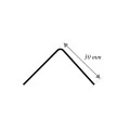 Coltar inox 30x30 mm auriu lucios 2700 mm - Profil tip L