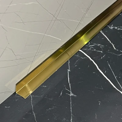 Profil inox L, coltar interior, 20x20x2700x0.6 mm, auriu brush Premier Decor