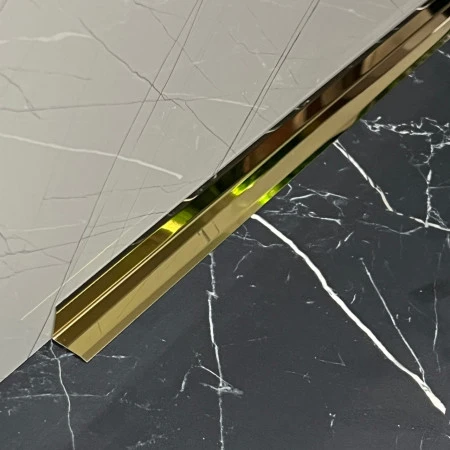 Coltar interior inox 20x20 mm auriu lucios 2700 mm - Profil tip L tesit