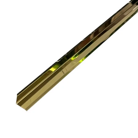 Coltar interior inox 20x20 mm auriu lucios 2700 mm - Profil tip L tesit