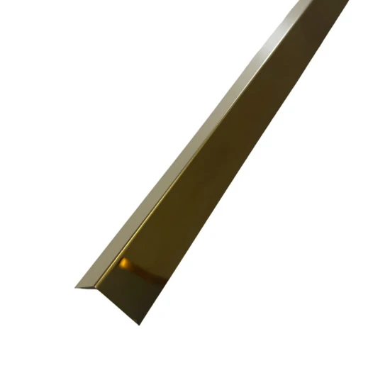 Coltar inox 30x30 mm auriu lucios 2700 mm - Profil tip L