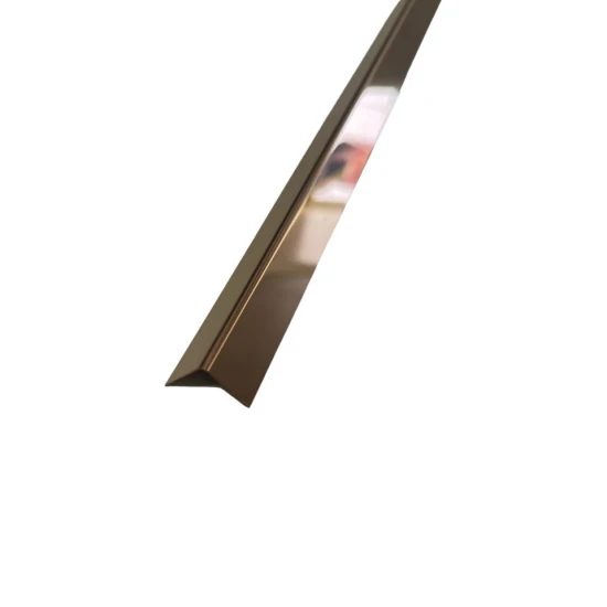 Coltar inox 15x15 mm cupru lucios 2700 mm - Profil tip L