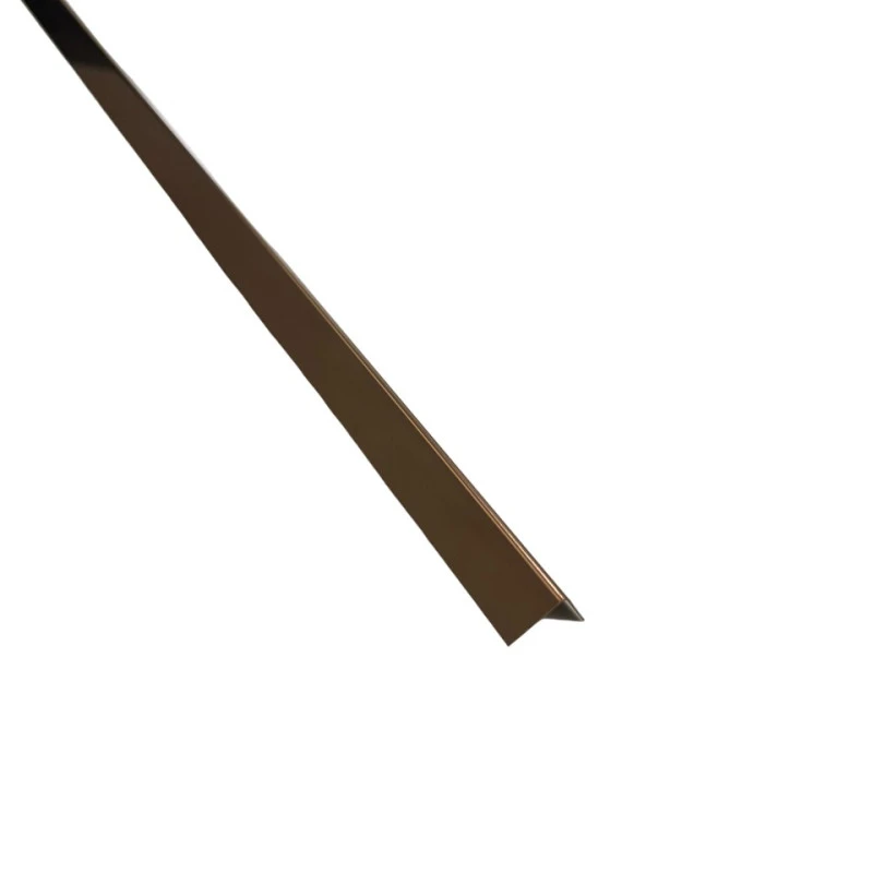 Coltar inox 15x15 mm cupru lucios 2700 mm - Profil tip L