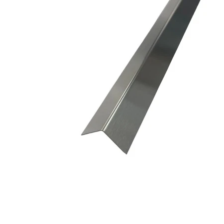 Coltar inox 20x20 mm crom brush 2700 mm - Profil tip L