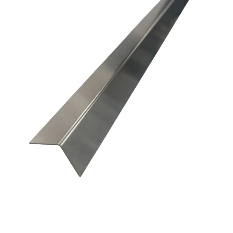 Coltar inox 20x20 mm crom brush 2700 mm - Profil tip L