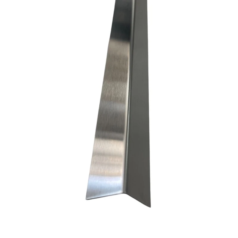 Coltar inox 15x15 mm crom brush 2700 mm - Profil tip L