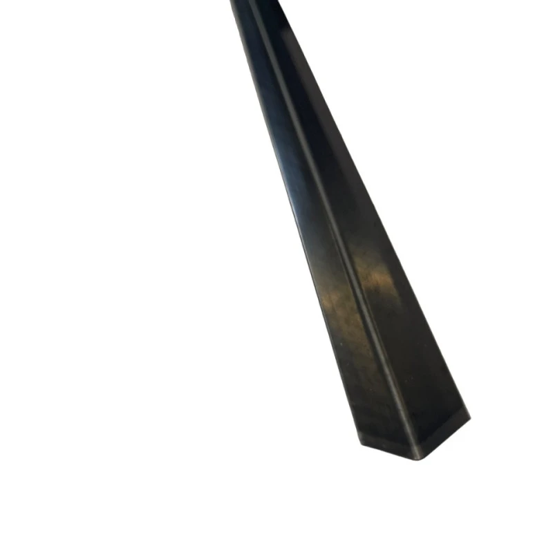 Coltar inox 15x15 mm negru lucios 2700 mm - Profil tip L