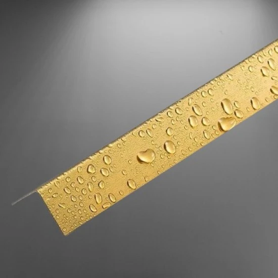 Coltar inox 20x20 mm auriu lucios 2700 mm - Profil tip L