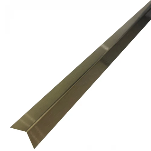 Coltar inox 20x20 mm auriu brush 2700 mm - Profil tip L