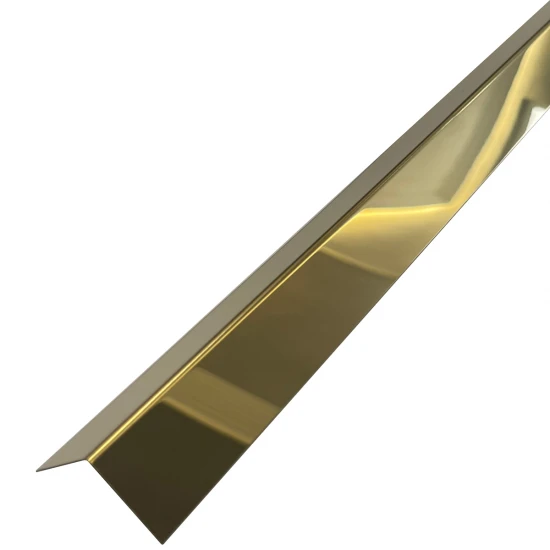 Coltar inox 30x30 mm auriu lucios 2700 mm - Profil tip L