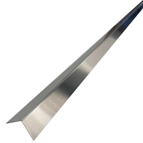 Coltar inox 20x20 mm crom brush 2700 mm - Profil tip L