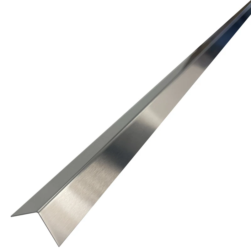 Coltar inox 20x20 mm crom brush 2700 mm - Profil tip L
