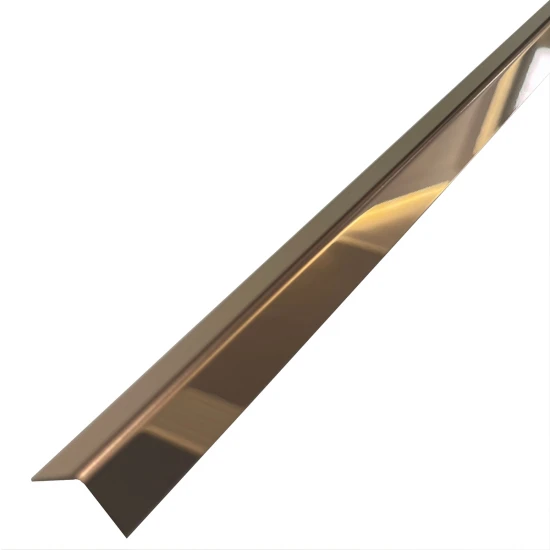 Coltar inox 15x15 mm cupru lucios 2700 mm - Profil tip L