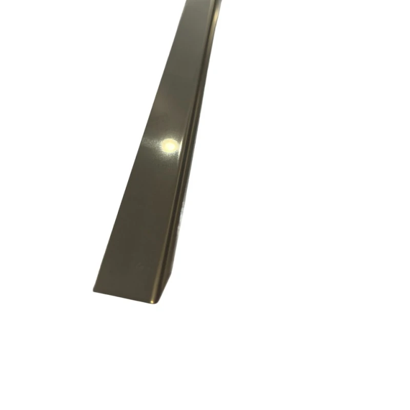 Coltar inox 15x15 mm cupru brush 2700 mm - Profil tip L