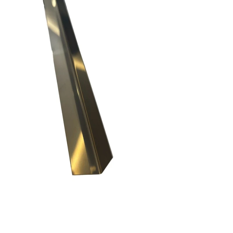Coltar inox 15x15 mm cupru brush 2700 mm - Profil tip L