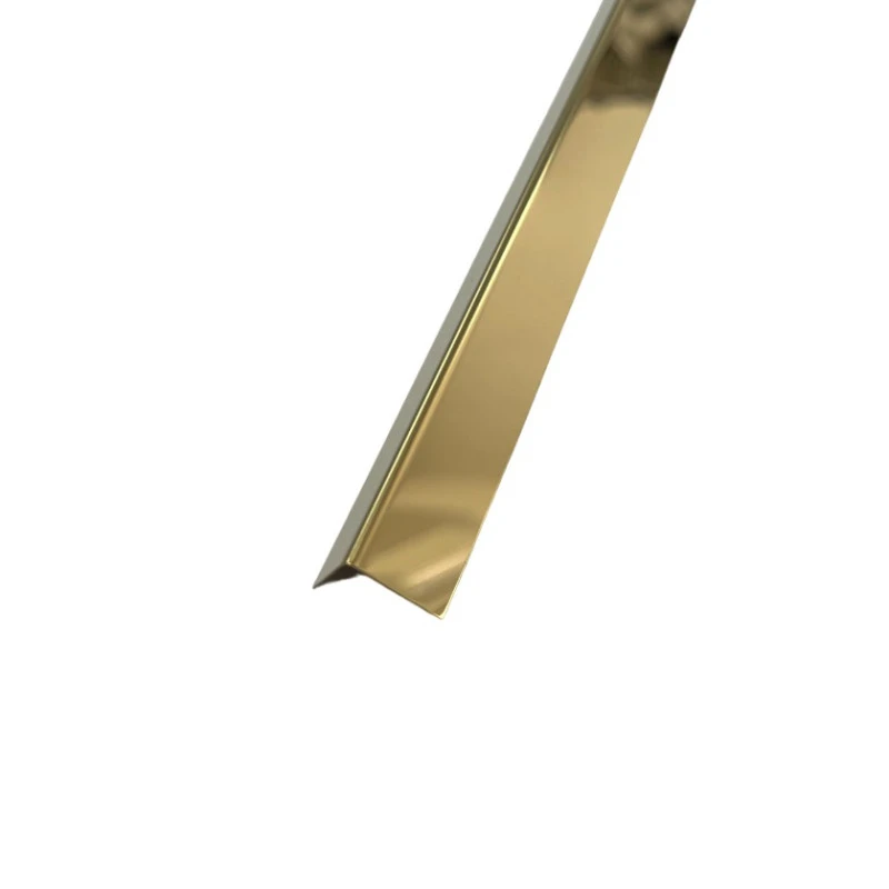 Coltar inox 15x15 mm auriu lucios 2700 mm - Profil tip L