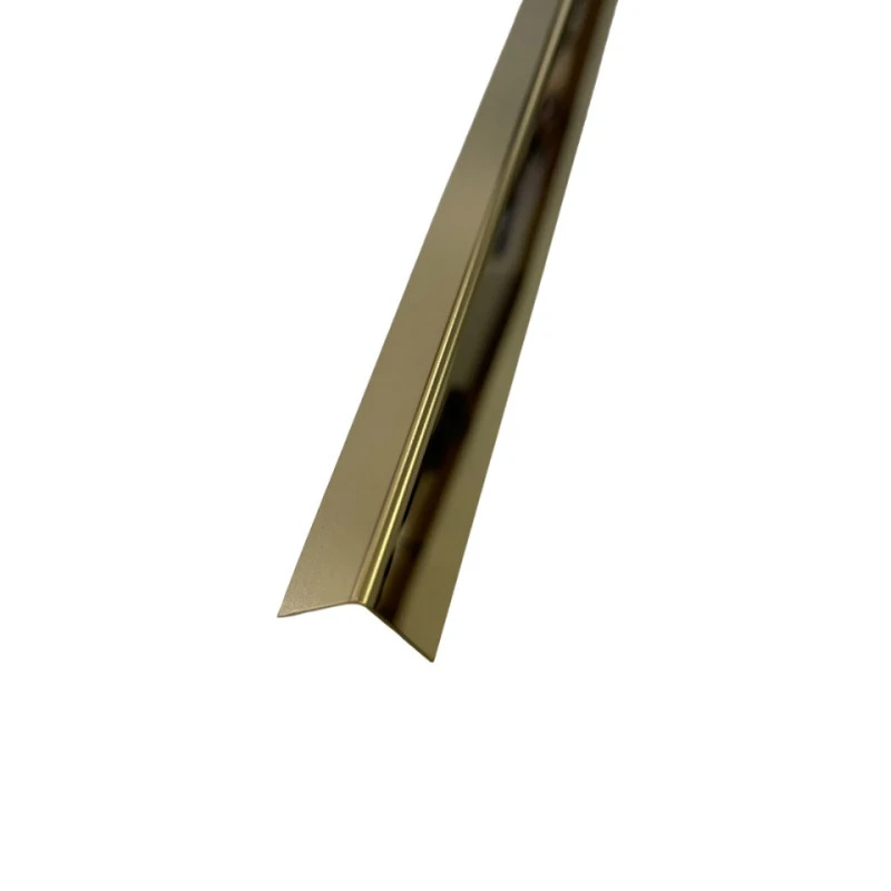 Coltar inox 15x15 mm auriu lucios 2700 mm - Profil tip L