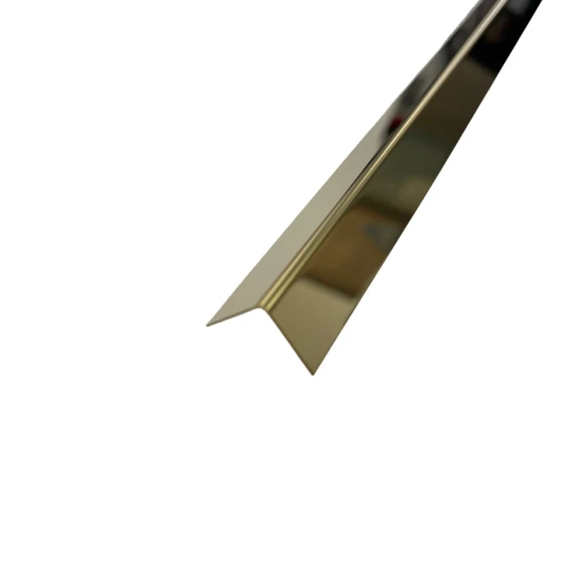 Coltar inox 15x15 mm auriu lucios 2700 mm - Profil tip L
