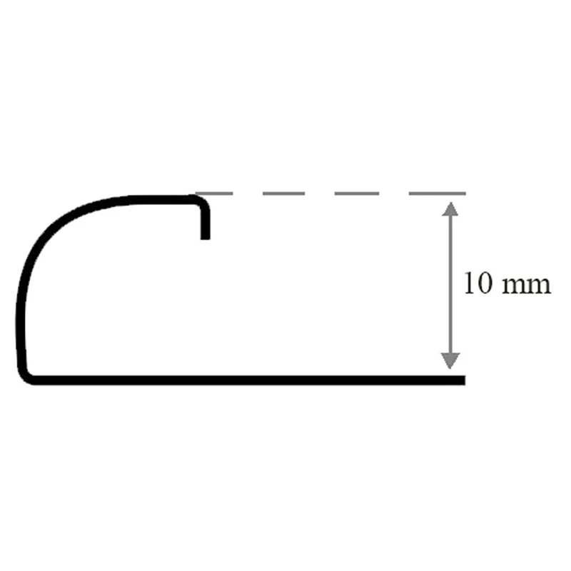 Profil colt exterior rotund inox auriu periat / mat 10 mm x 2700 mm
