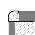 Profil colt exterior rotund inox auriu periat / mat 10 mm x 2700 mm