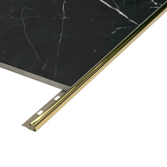 Profil inox colt exterior rotunjit 10x2700 mm gresie si faianta, auriu oglinda