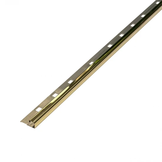 Profil inox colt exterior rotunjit 10x2700 mm gresie si faianta, auriu oglinda