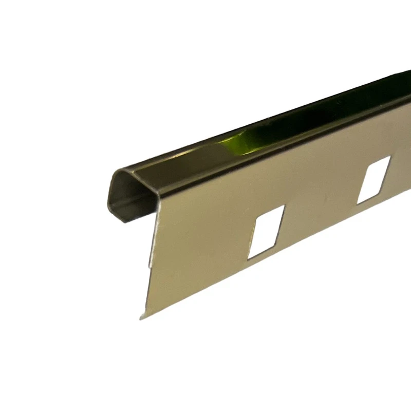 Profil inox colt exterior rotunjit 10x2700 mm gresie si faianta, auriu oglinda