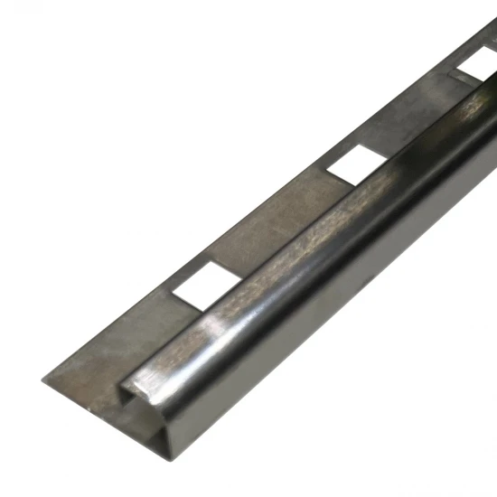 Profil inox colt exterior rotunjit 10x2700 mm gresie si faianta, crom brush