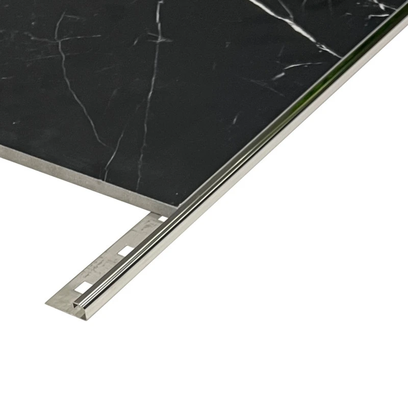 Profil inox colt exterior rotunjit 10x2700 mm gresie si faianta, crom oglinda