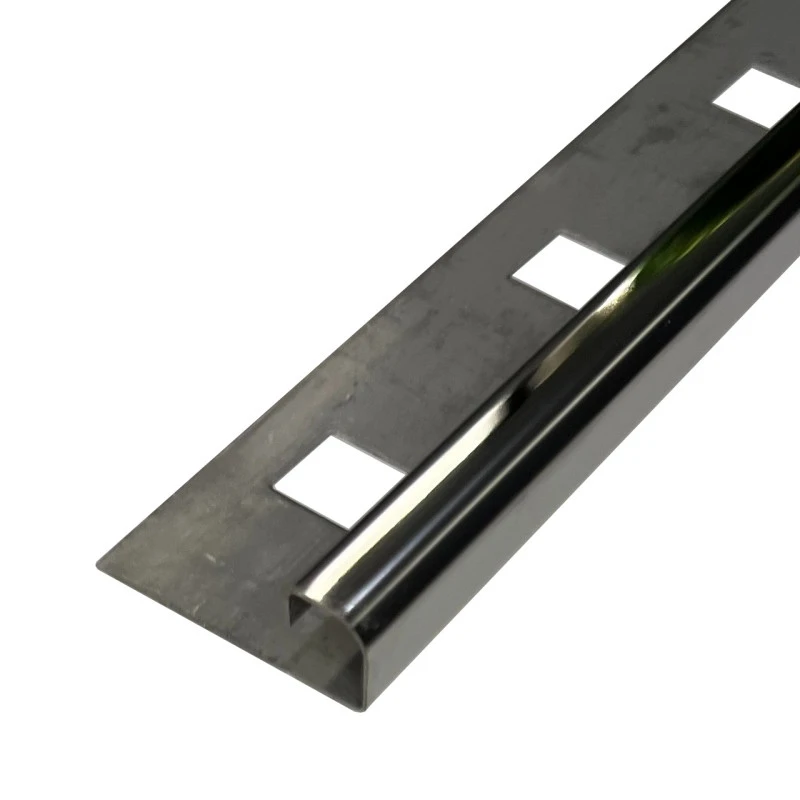Profil inox colt exterior rotunjit 10x2700 mm gresie si faianta, crom oglinda