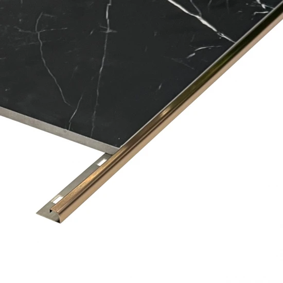 Profil inox colt exterior rotunjit 10x2700 mm gresie si faianta, cupru brush Profil inox colt exterior rotunjit 10x2700 mm gresie si faianta, cupru brush