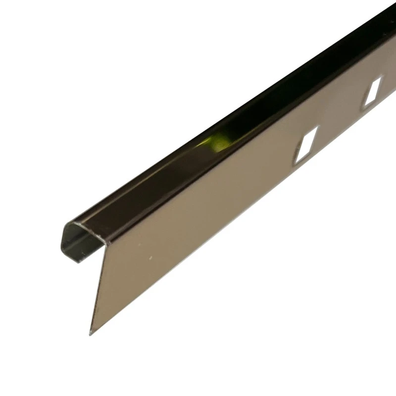 Profil Colt Exterior Rotund Gresie si Faianta 10x2700 mm Inox Cupru Lucios