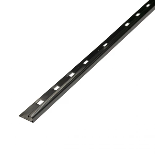 Profil inox colt exterior rotunjit 10x2700 mm gresie si faianta, negru brush