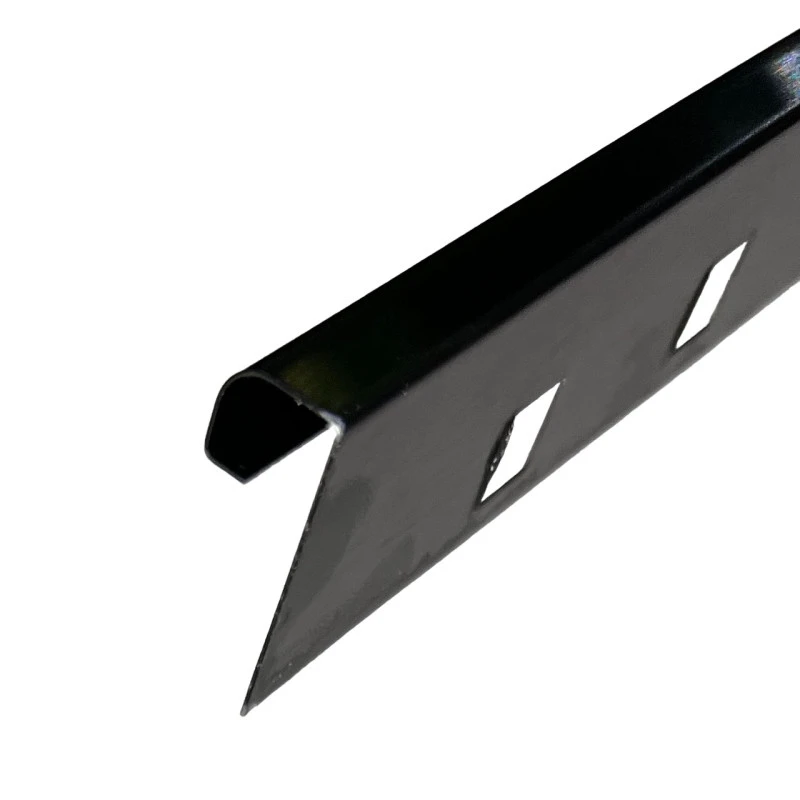 Profil inox colt exterior rotunjit 10x2700 mm gresie si faianta, negru brush