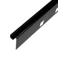 Profil inox colt exterior rotunjit 10x2700 mm gresie si faianta, negru oglinda